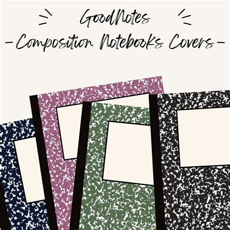 Printable Composition Notebook Cover